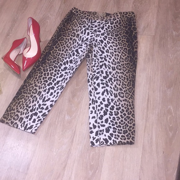 Peck & Peck Pants - Leopard ankle pants